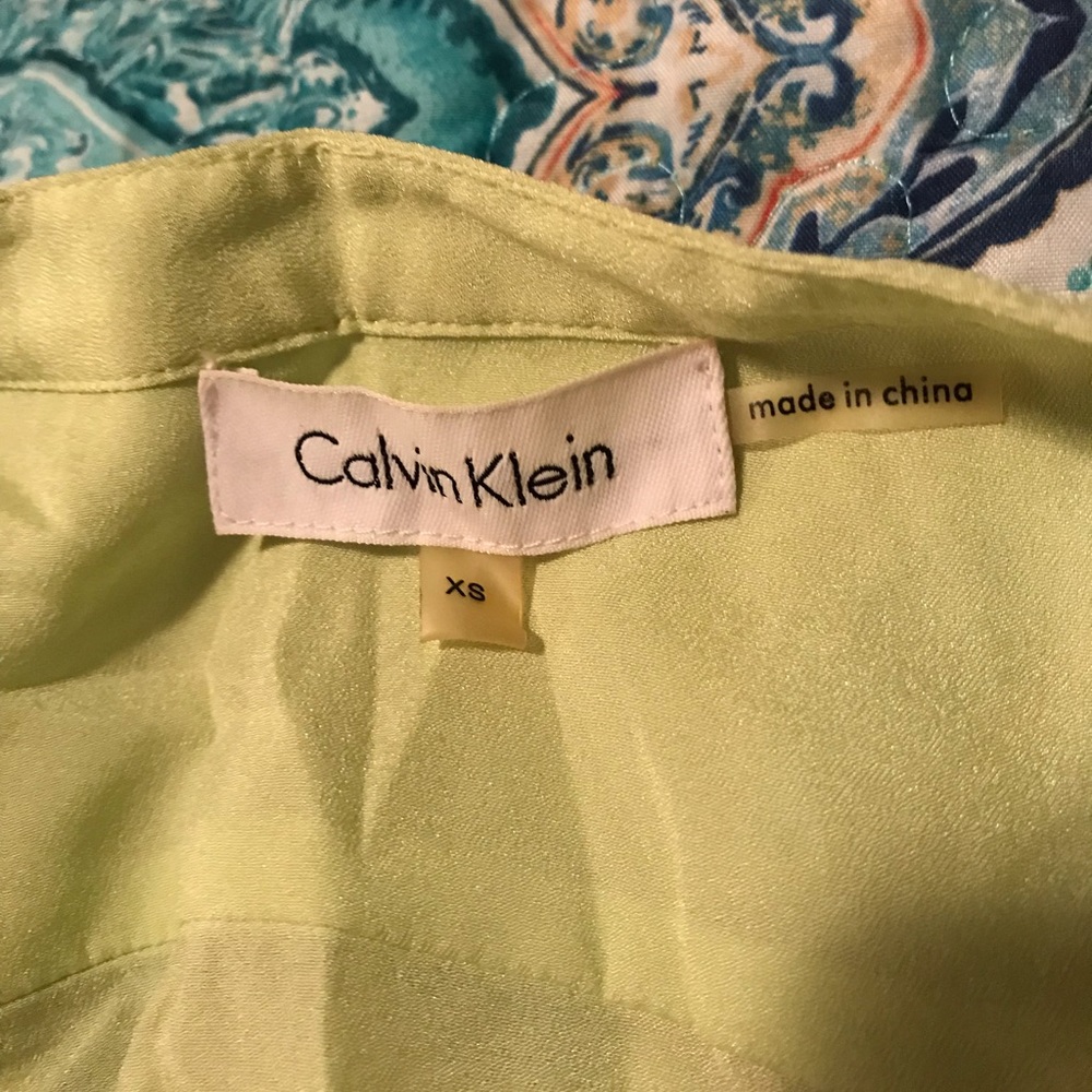 Mint green Calvin Klein blouse